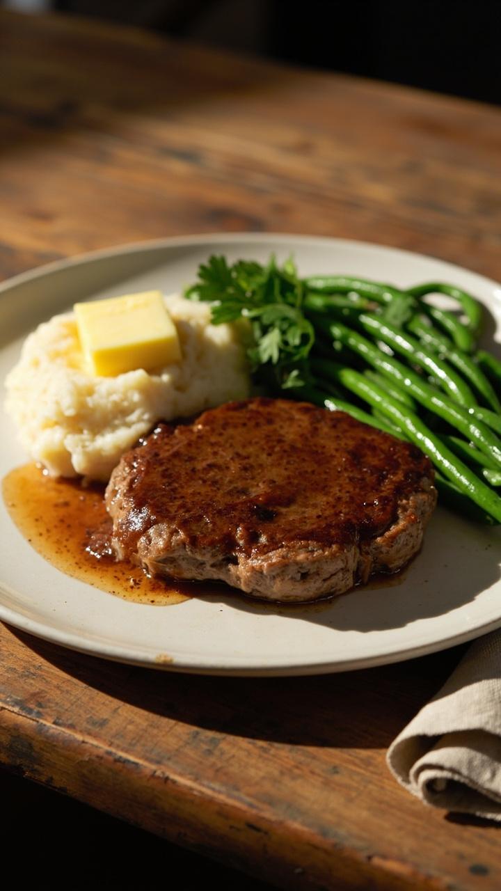 Hamburger Steak With Brown Gravy