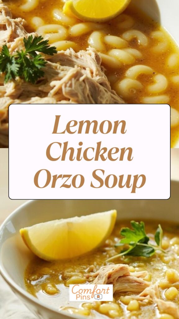 Lemon Chicken Orzo Soup