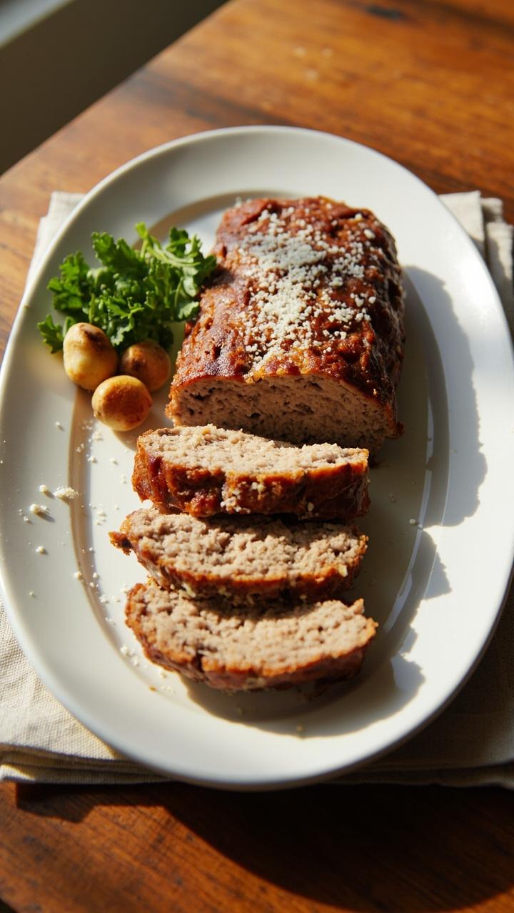 Garlic Parmesan Chicken Meatloaf