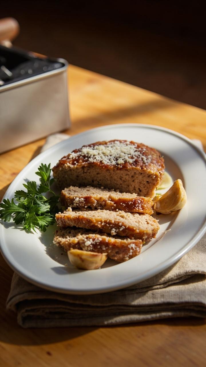 Garlic Parmesan Chicken Meatloaf
