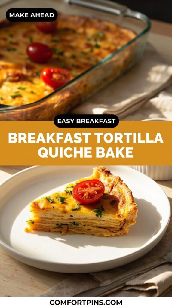 Breakfast Tortilla Quiche Bake