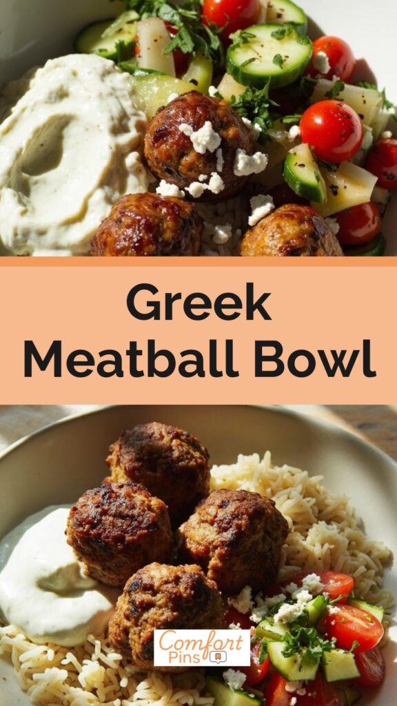 Greek Meatball Bowl