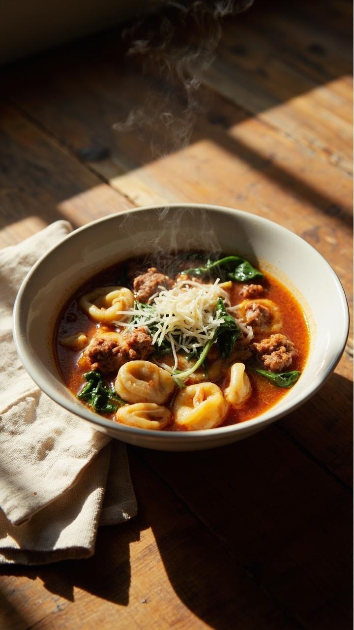 Italian Sausage Tortellini Soup