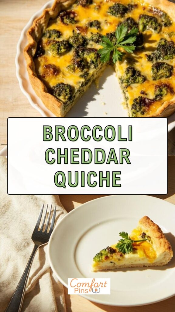 Broccoli Cheddar Quiche