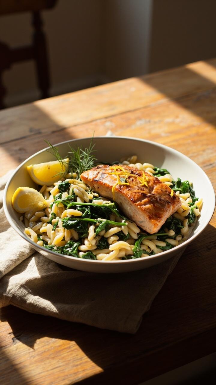 Salmon Orzo