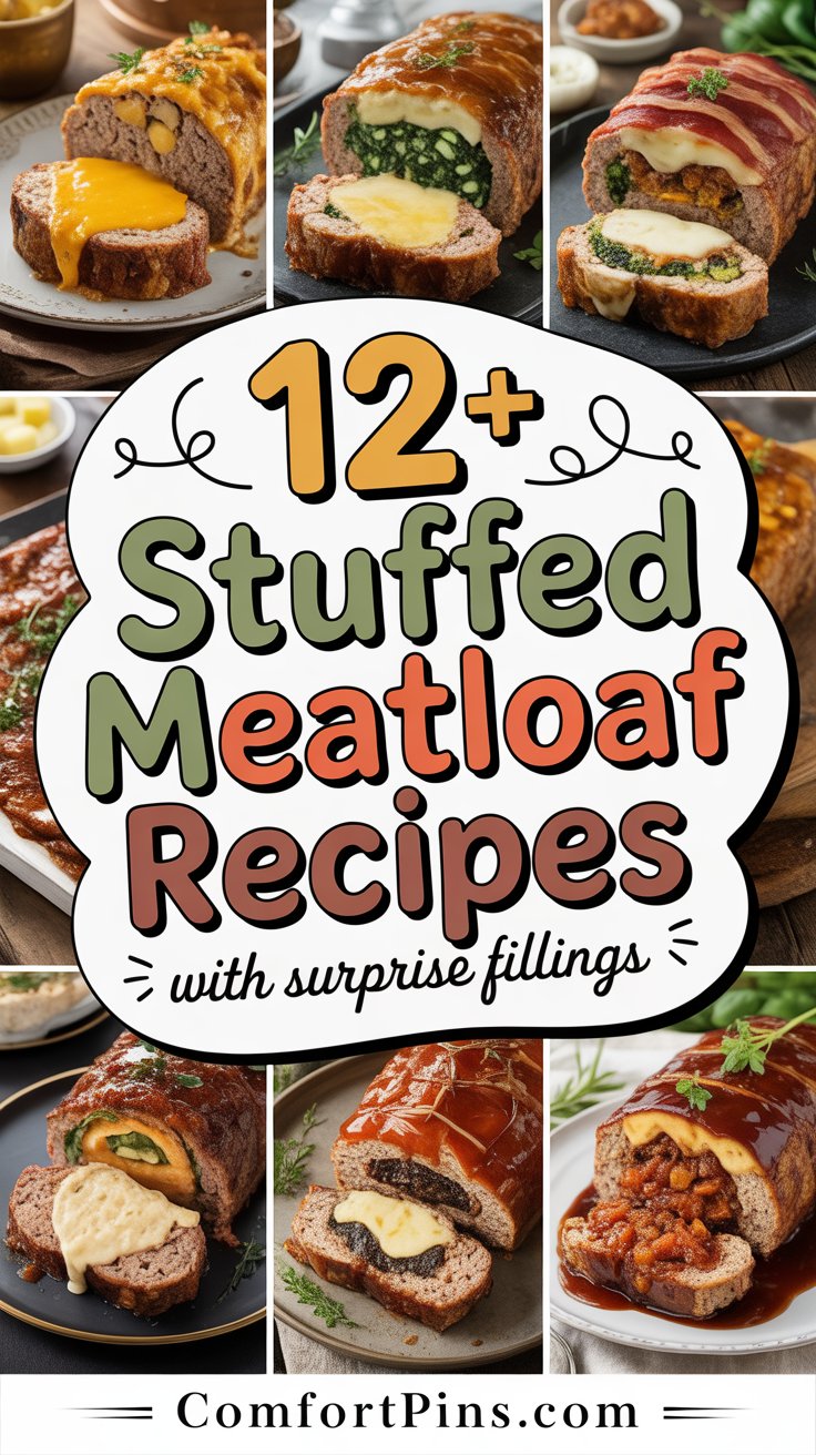 12+ Stuffed Meatloaf Recipes With Surprise Fillings