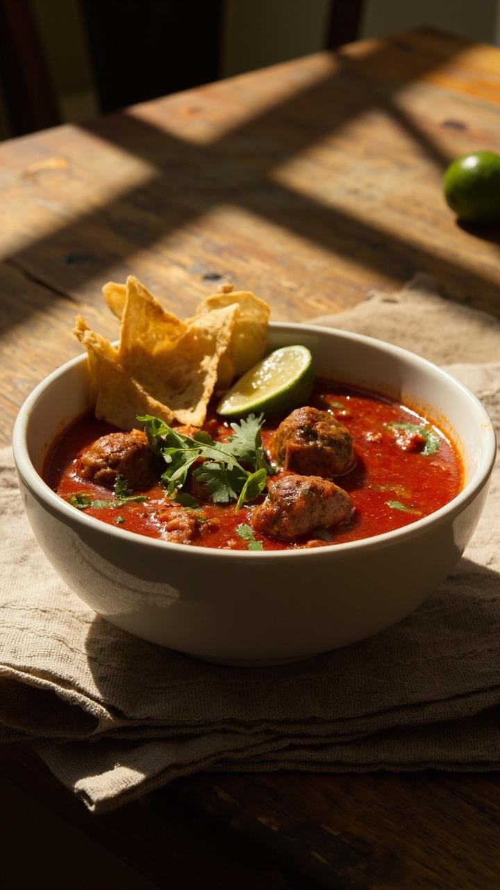 Mexican Meatball Soup