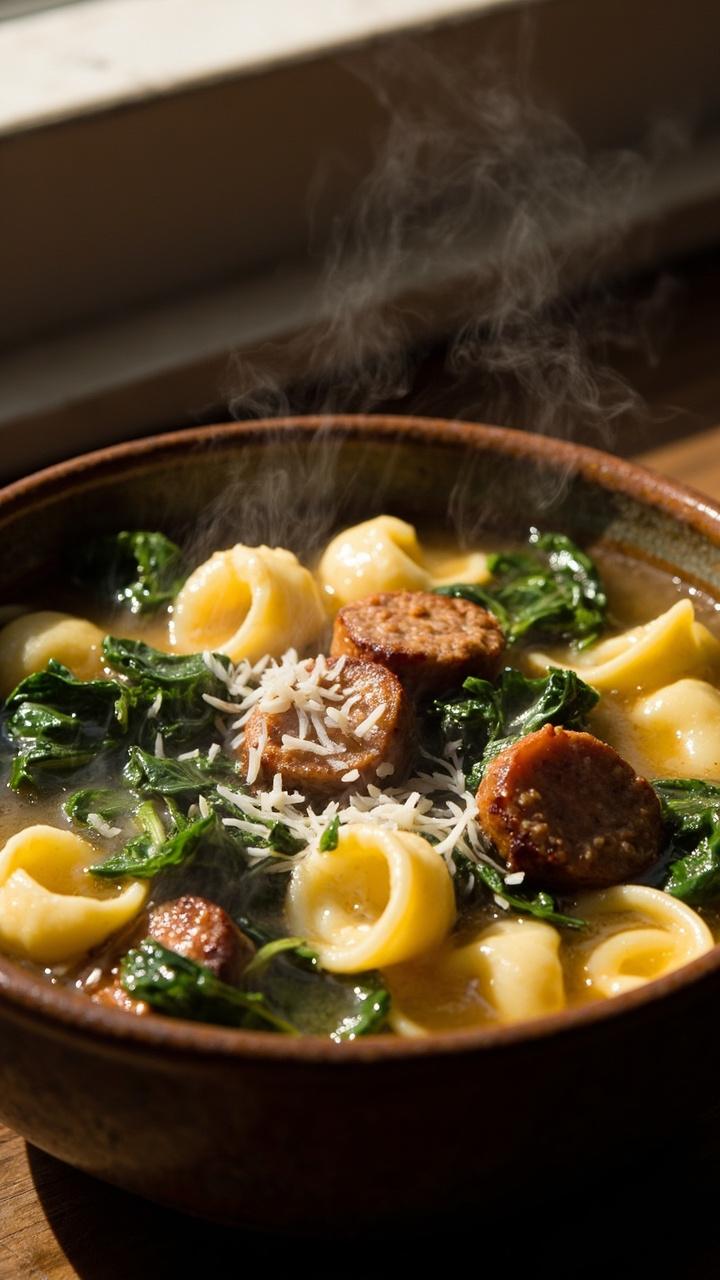 Sausage Tortellini Soup Crockpot