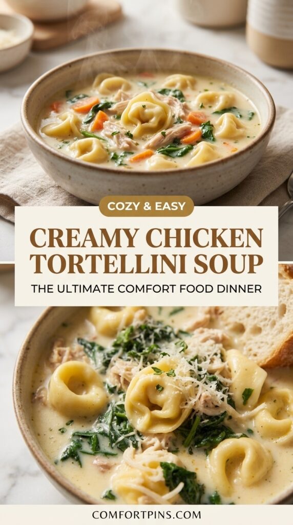 Creamy Chicken Tortellini Soup