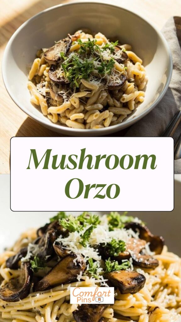 Mushroom Orzo Mushroom Orzo