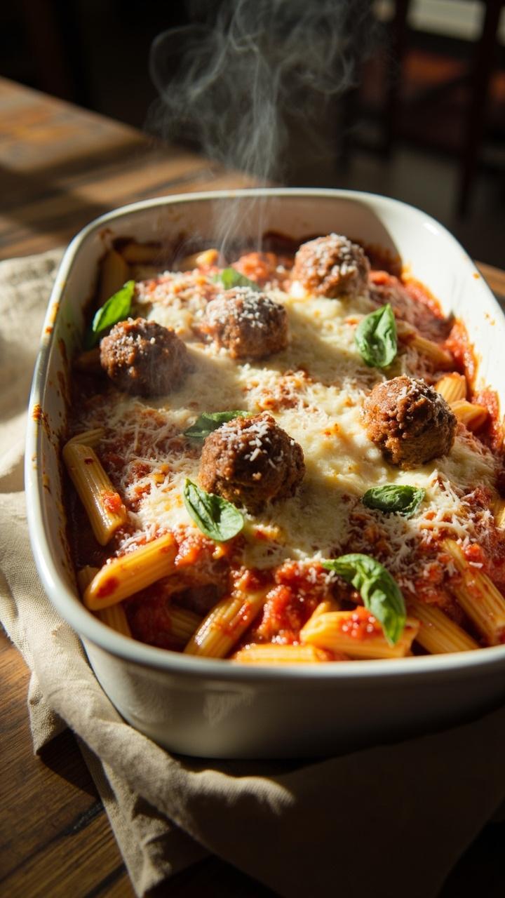 Meatball Pasta Bake