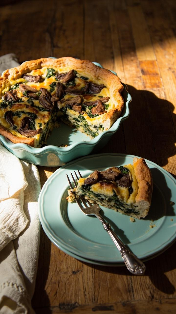 Spinach Mushroom Quiche
