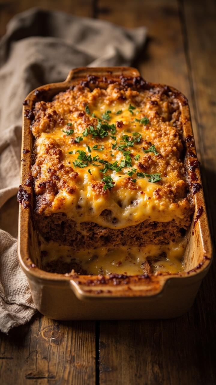 Mac And Cheese Meatloaf Casserole