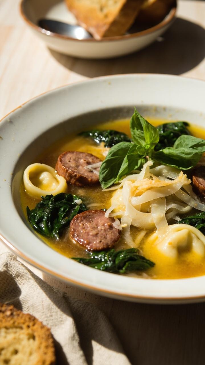 Tortellini Soup With Italian Sausage