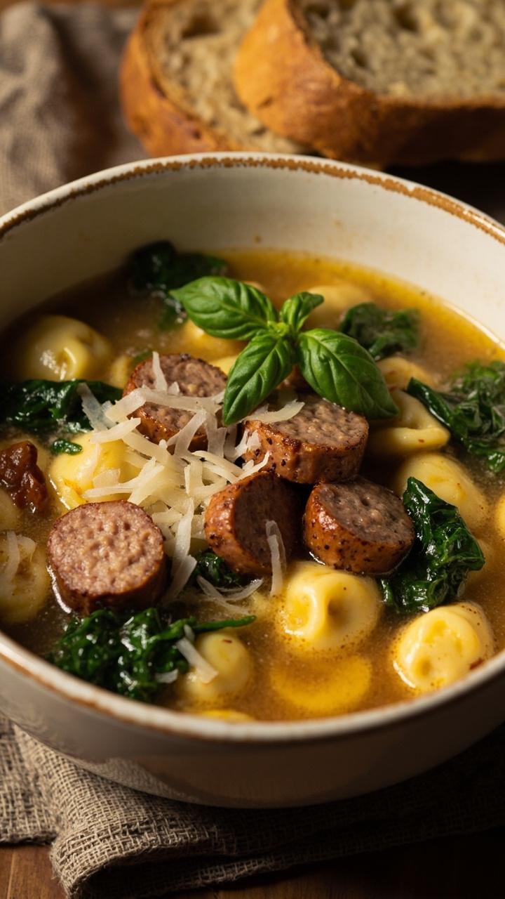 Tortellini Soup With Italian Sausage