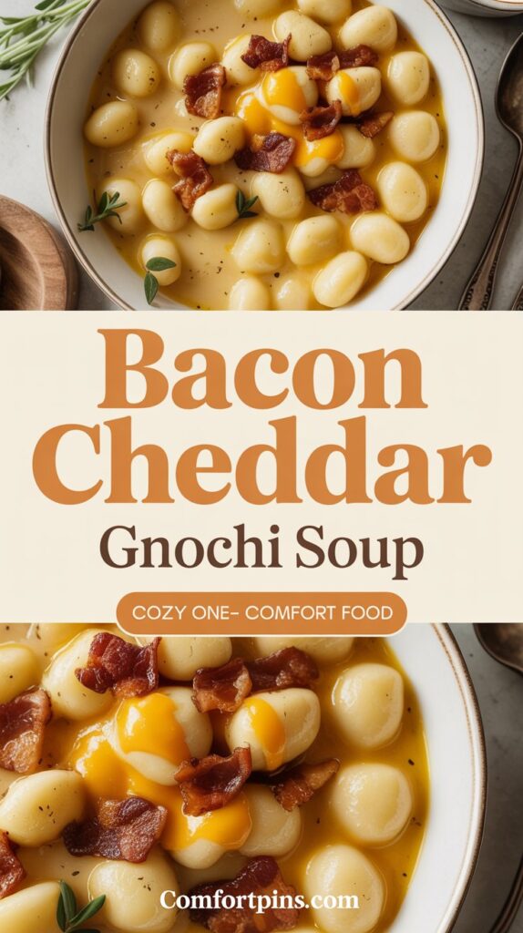 Bacon Cheddar Gnocchi Soup