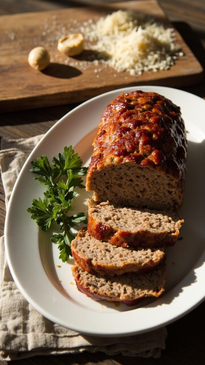 Garlic Parmesan Meatloaf Recipe