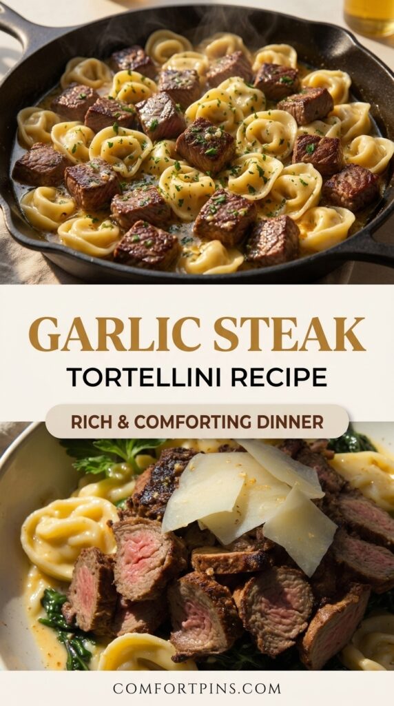 Garlic Steak Tortellini Recipe