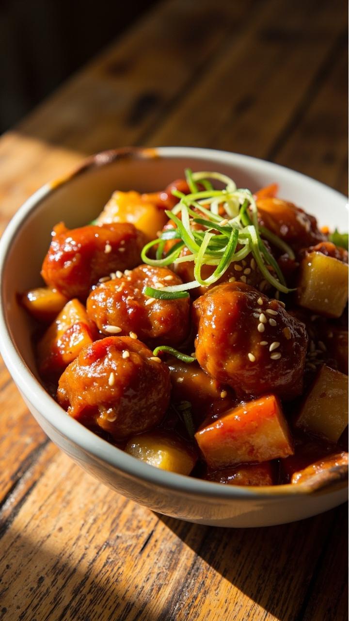 Crockpot Sweet And Sour Meatballs Recipe