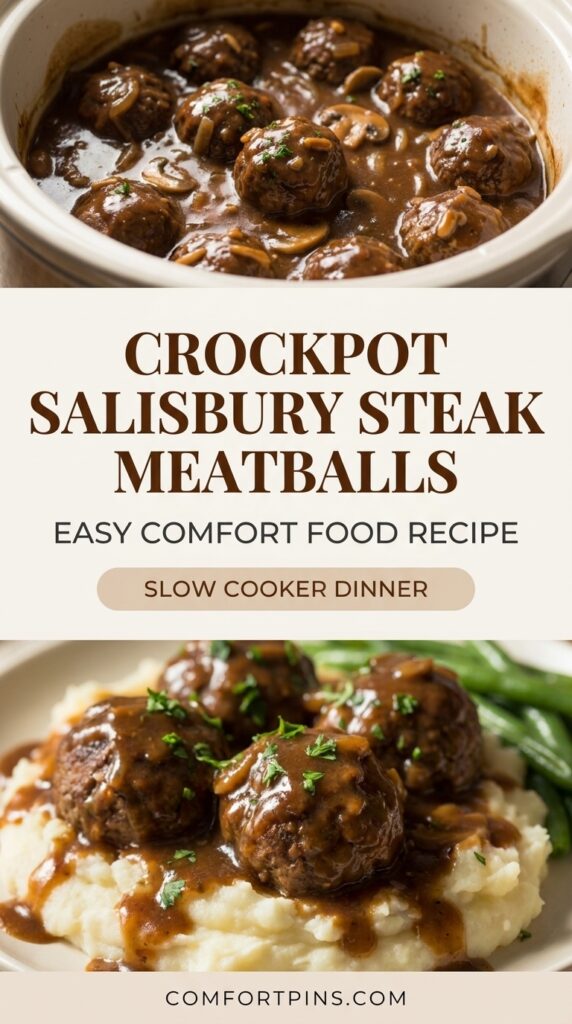 Crockpot Salisbury Steak Meatballs Recipe