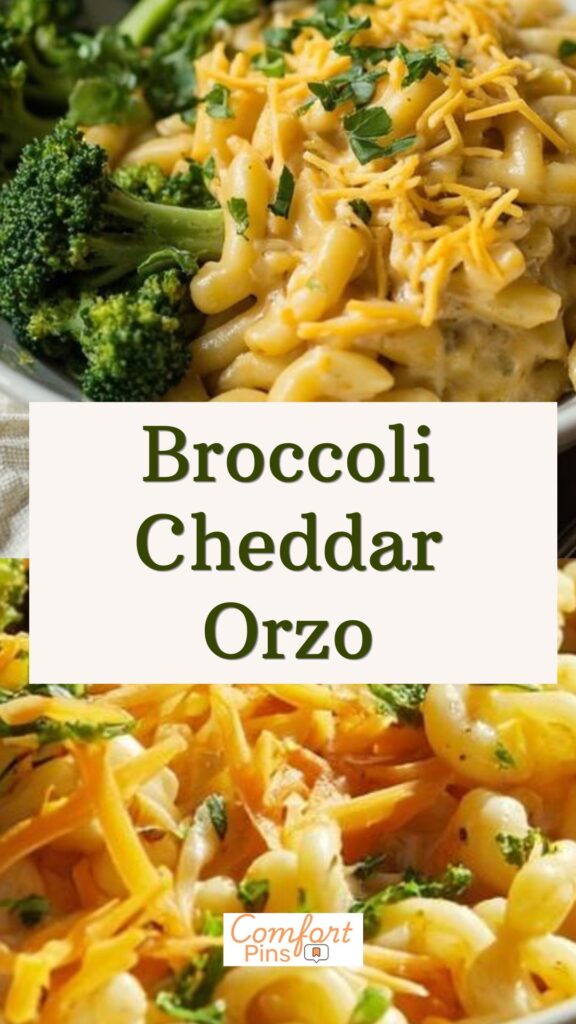 Broccoli Cheddar Orzo