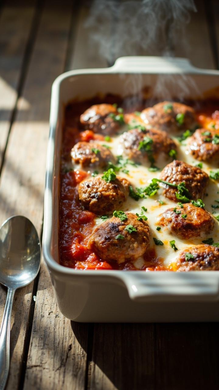 Keto Meatball Casserole