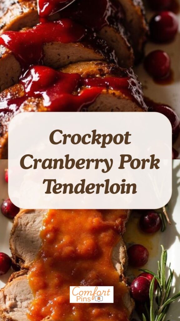 Crockpot Cranberry Pork Tenderloin