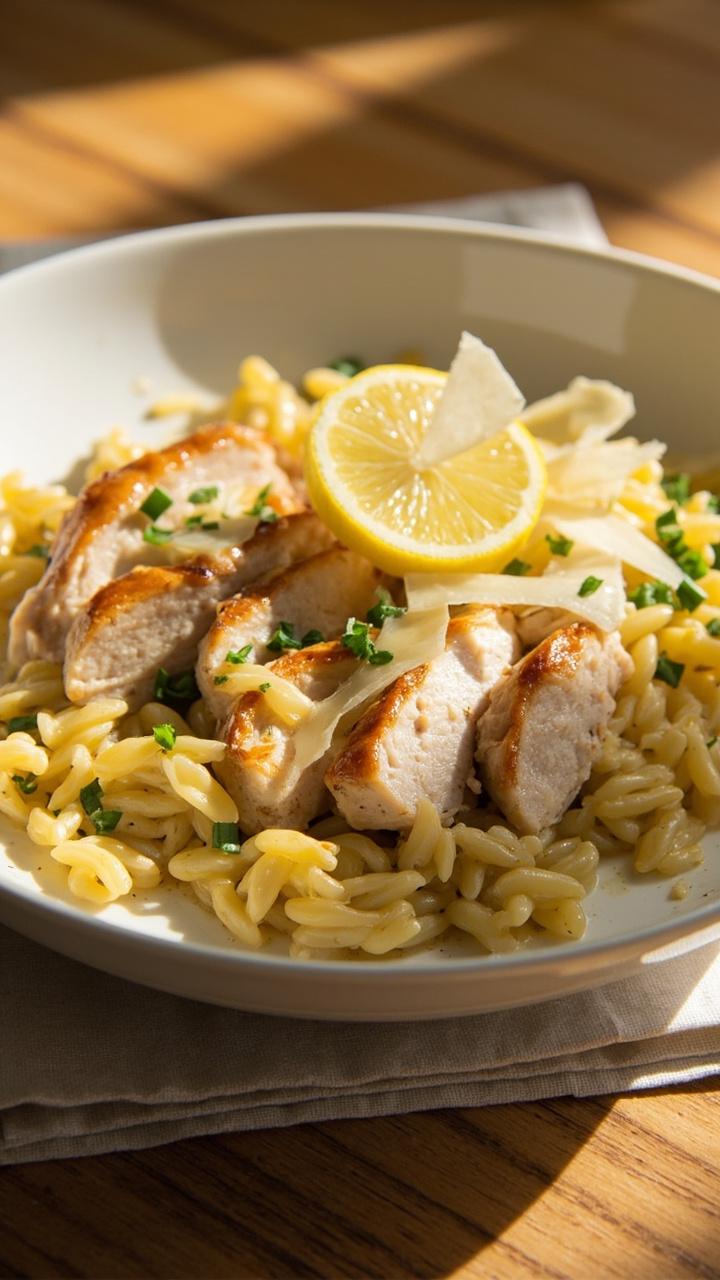 Lemon Chicken Orzo Pasta