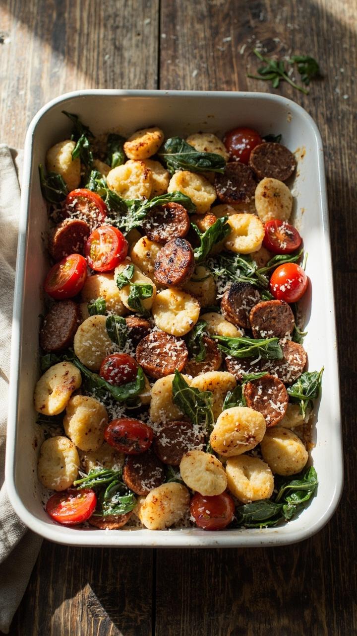 Sheet Pan Gnocchi With Sausage
