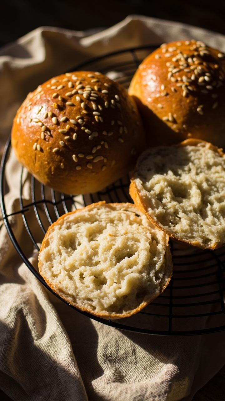 Sourdough Discard Hamburger Buns