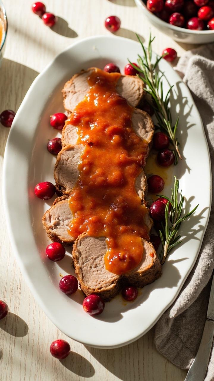 Crockpot Cranberry Pork Tenderloin