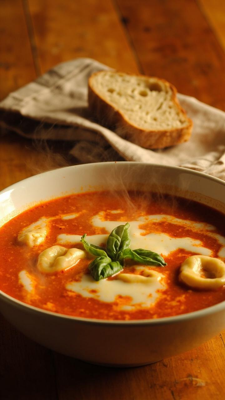Creamy Tomato Tortellini Soup
